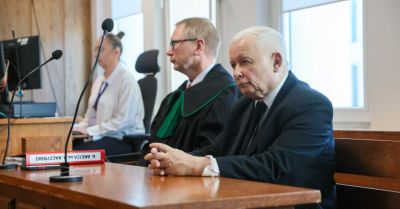 Kaczyński w sądzie na rozprawie z prywatnego oskarżenia Brejzy